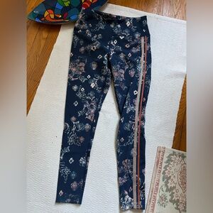 Floral Print Navy Leggings